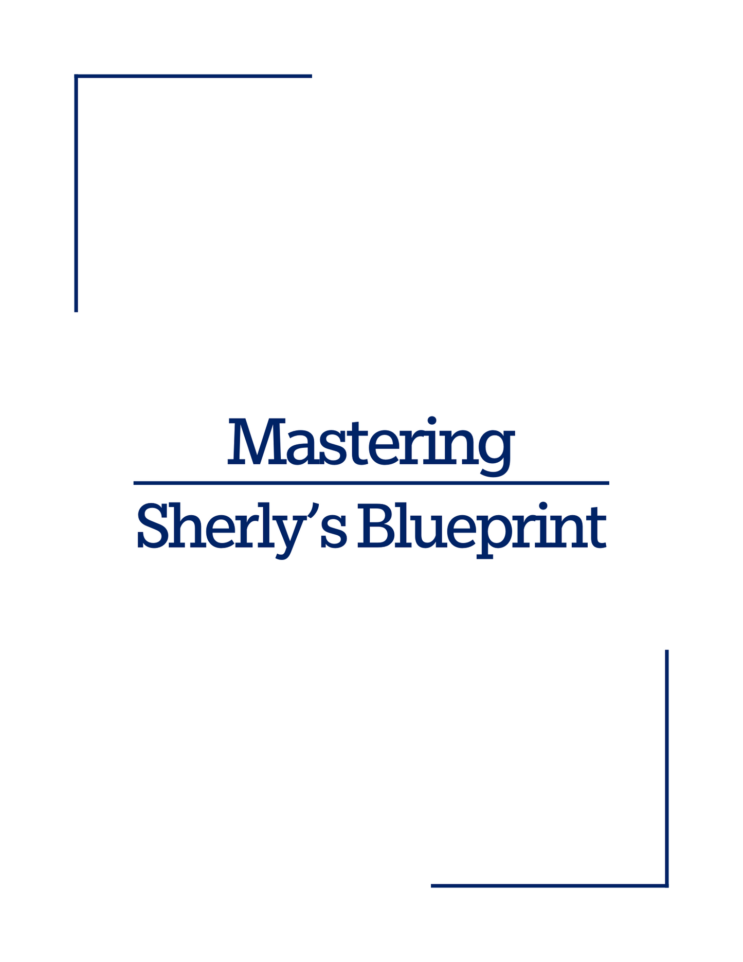 Sherly's Mastering Checklist